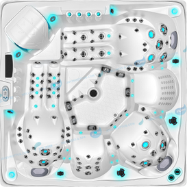  Luxe bubbelbad Spa Outdoor Whirlpool | Hete buis met ozone - Joyee