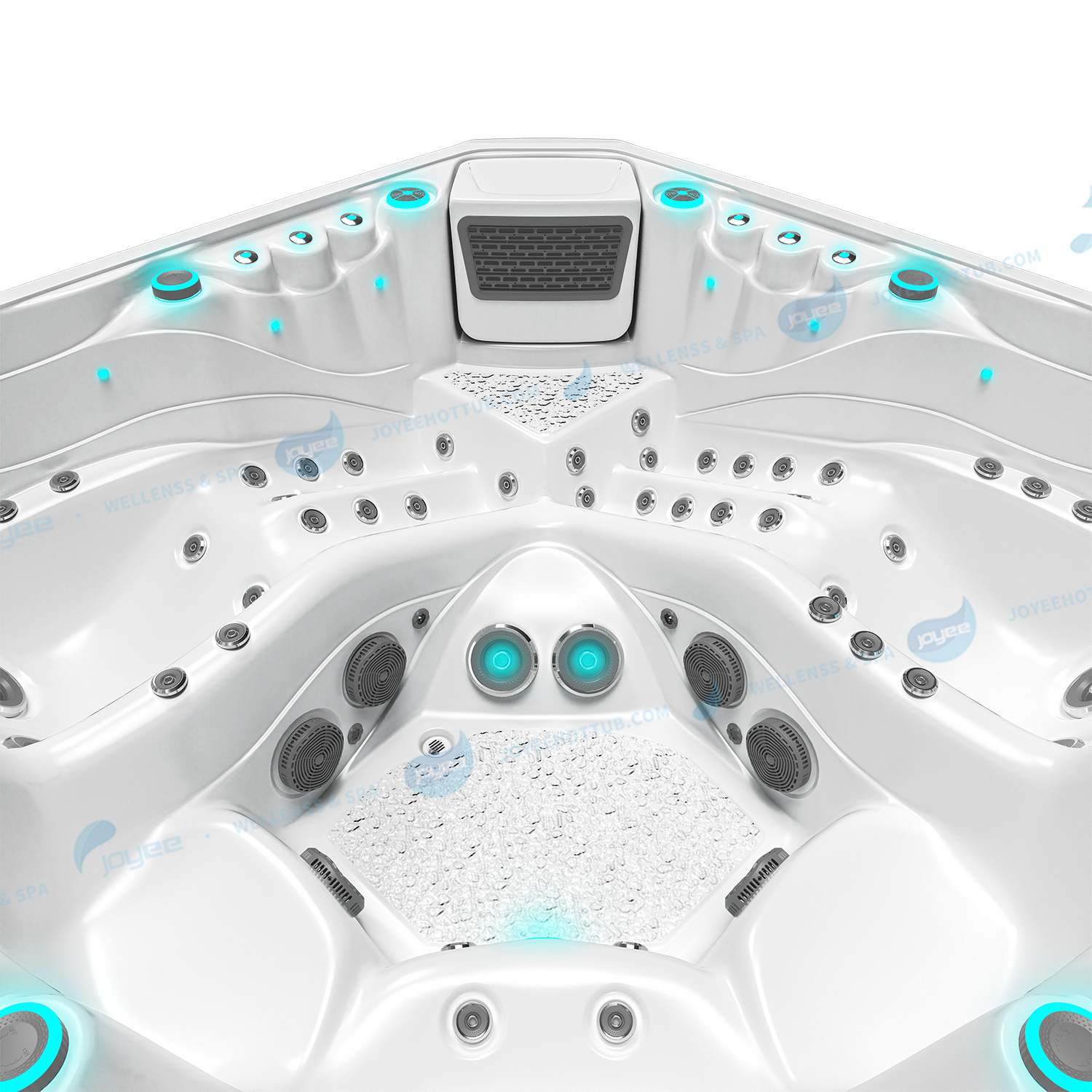 LED-hydromassage-bubbelbaden voor buiten | Whirlpool Balboa Hot Tub - JOYEE