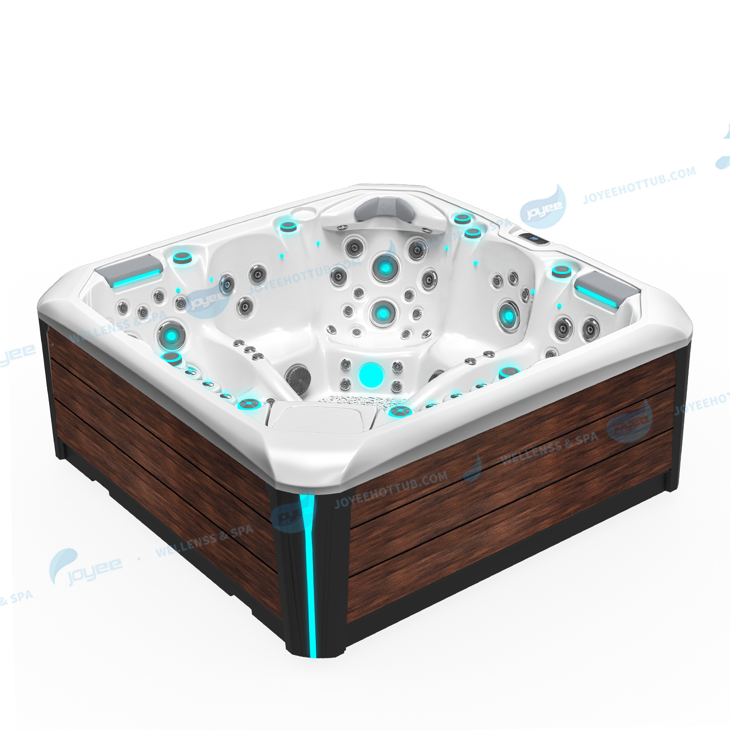 LED-hydromassage-bubbelbaden voor buiten | Whirlpool Balboa Hot Tub - JOYEE