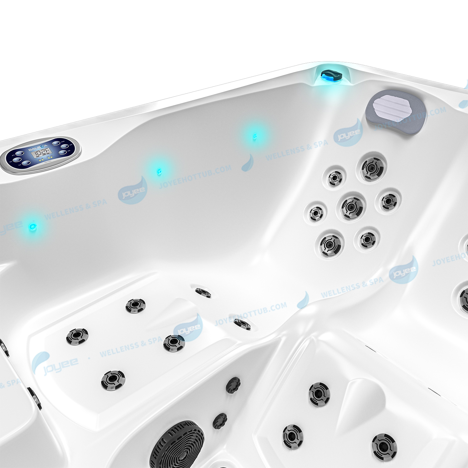 jacuzzi met ligstoelen