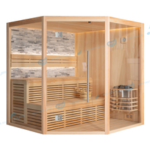 Grijze Cultuursteen LED Droge Sauna Stoomkamer |JOYEE