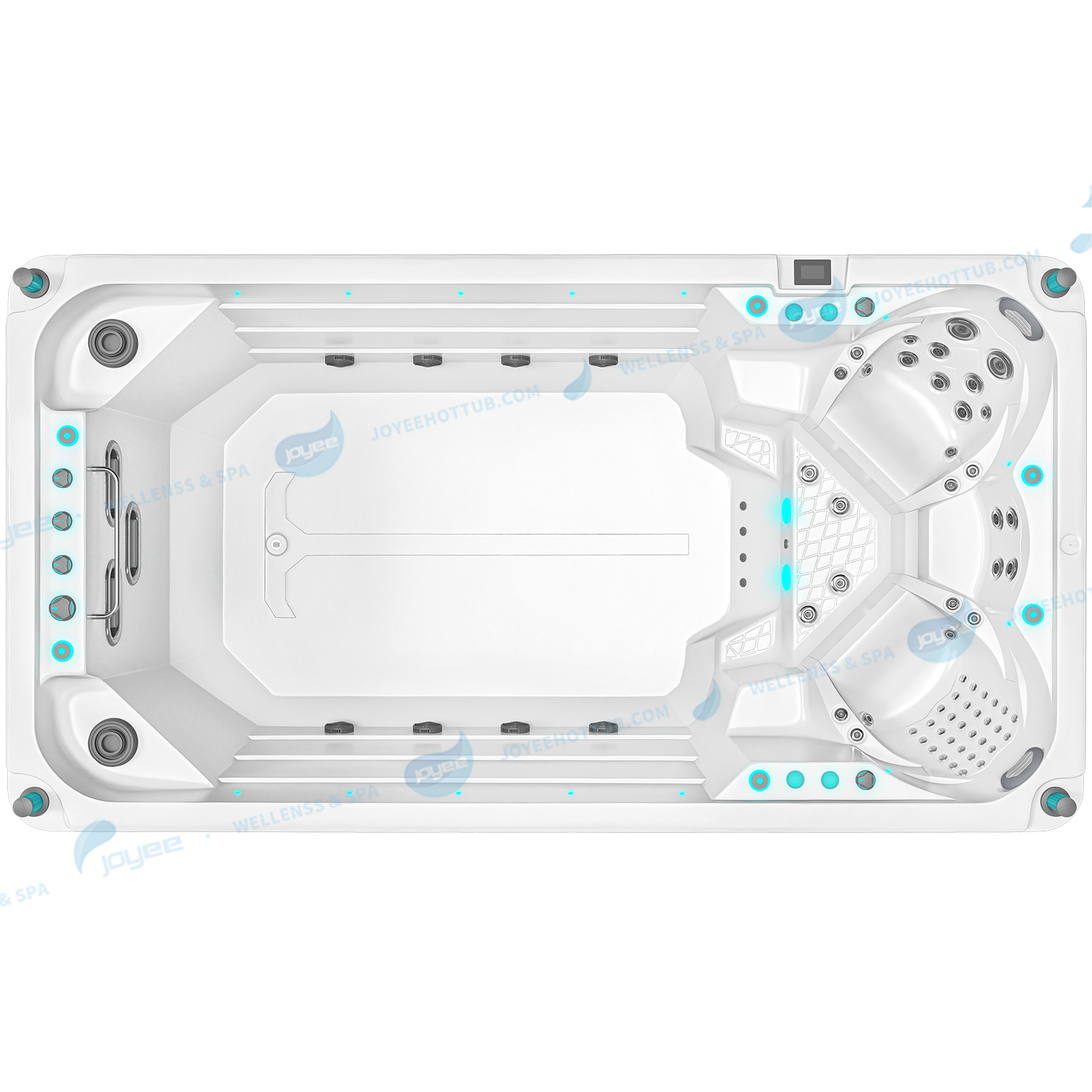 Grote buitenbad met bubbelbad | Zwembaden Zwemmen Buitenspa - JOYEE