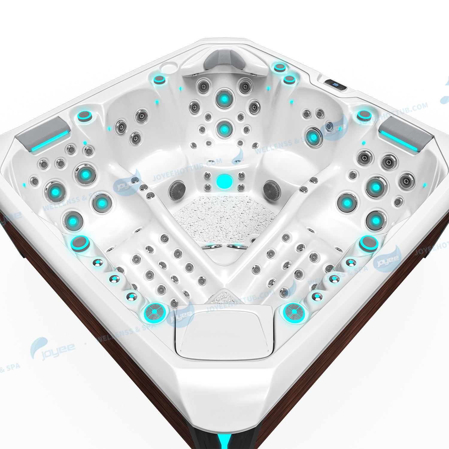 LED-hydromassage-bubbelbaden voor buiten | Whirlpool Balboa Hot Tub - JOYEE