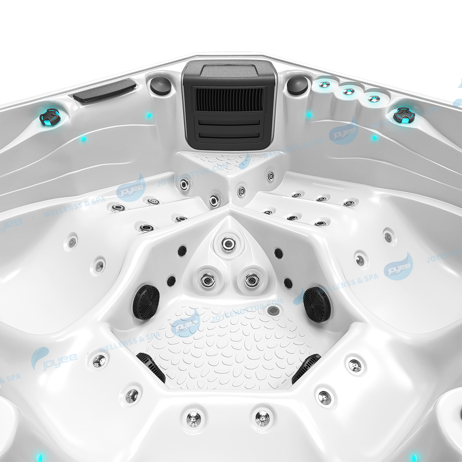 jacuzzi met 3 led fontein