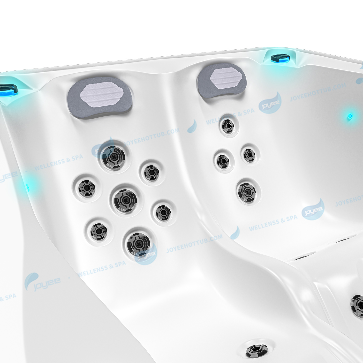 jacuzzi met 2 kussens