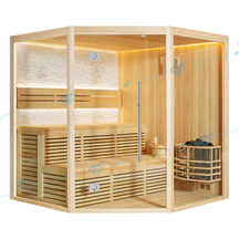 Luxe Traditionele 3 Persoons Commerciële Zout Droge Sauna |JOYEE