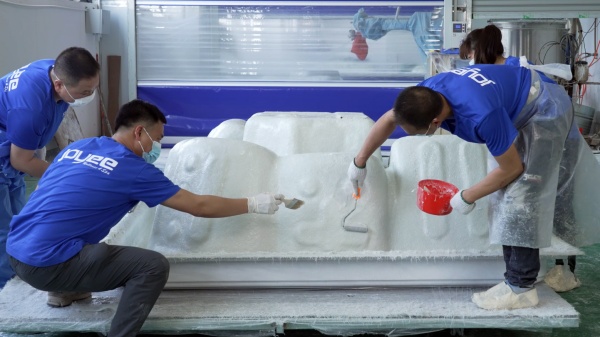 Spa -glasvezel en hars