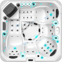 Hydrorelax 5 Person Spa Pool Tub | Acryl buitenmassage bubbelbad - Joyee