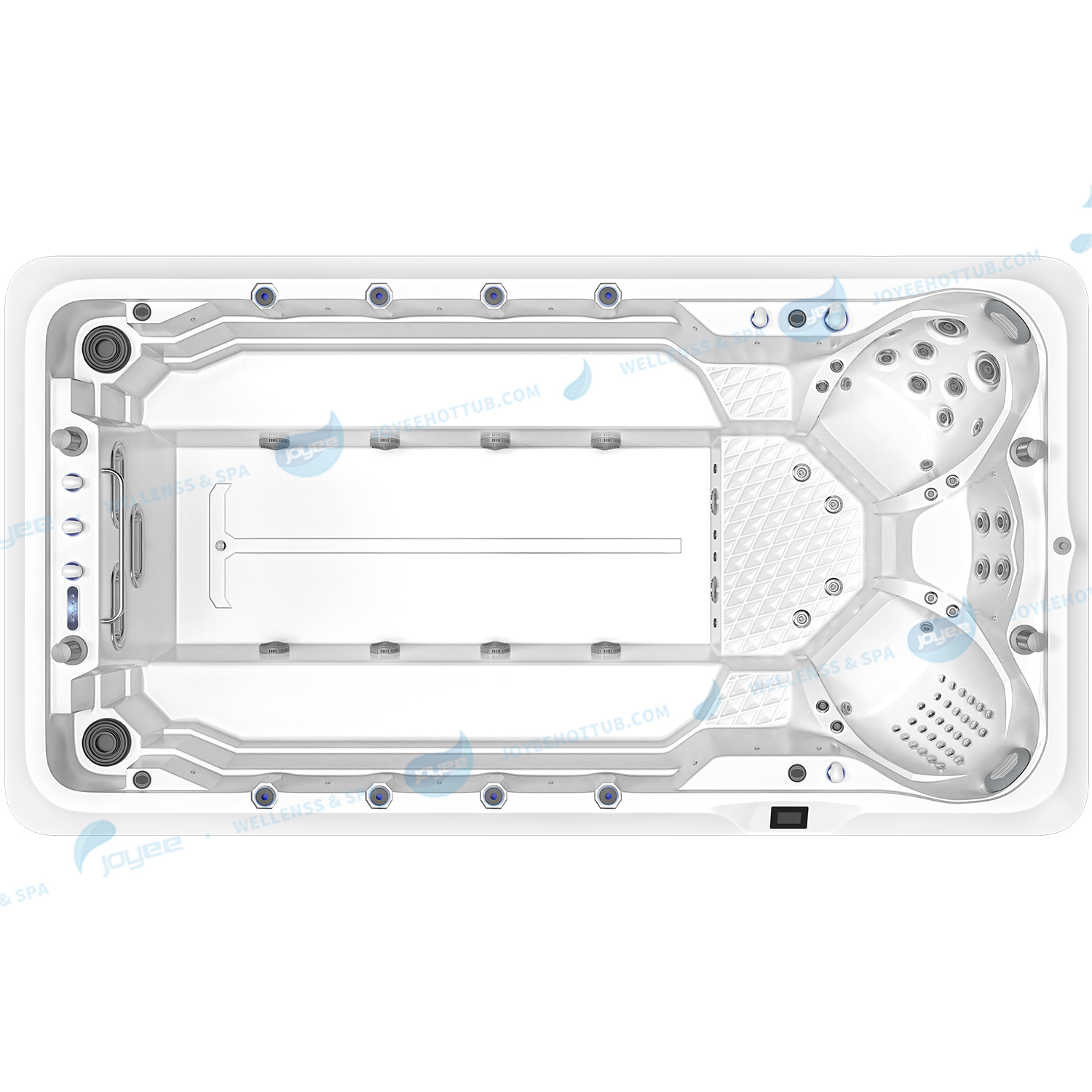 Zwem spa glasvezel zwembad | Grote buitenspa -pool Hot tub combo - Joyee