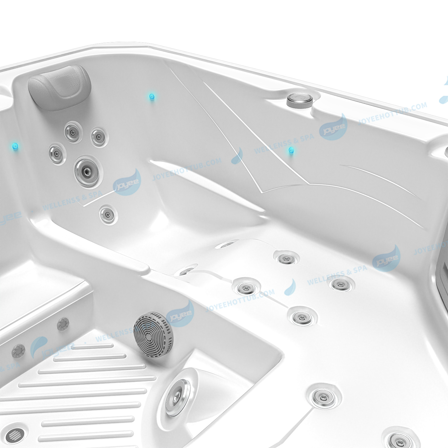 5 personen spa met ligstond