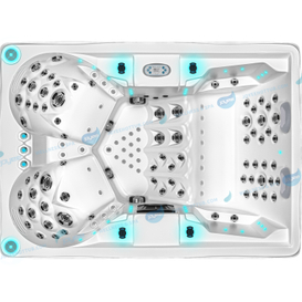 4 personen Hydromassage Outdoor Tub | Whirlpool hottub met waterval - Joyee