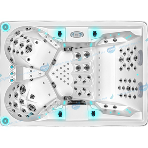 4 personen Hydromassage Outdoor Tub | Whirlpool hottub met waterval - Joyee