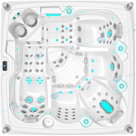 Hot Sale 5-persoons buitenbubbelbad | Balboa Massage Whirlpool met luchtjets - JOYEE